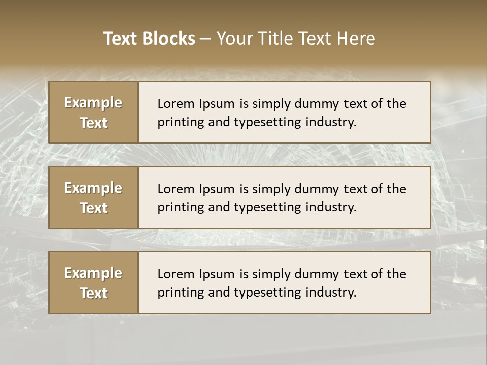 A Broken Windshield Is Shown In This Powerpoint Presentation PowerPoint Template