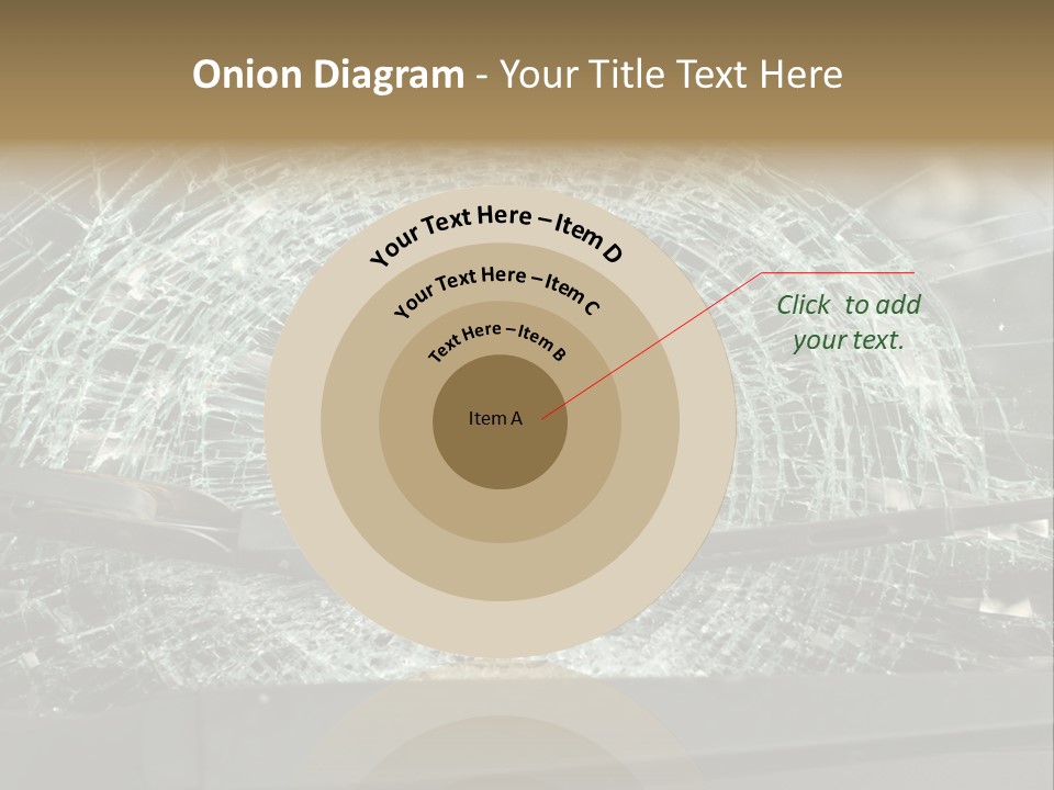 A Broken Windshield Is Shown In This Powerpoint Presentation PowerPoint Template