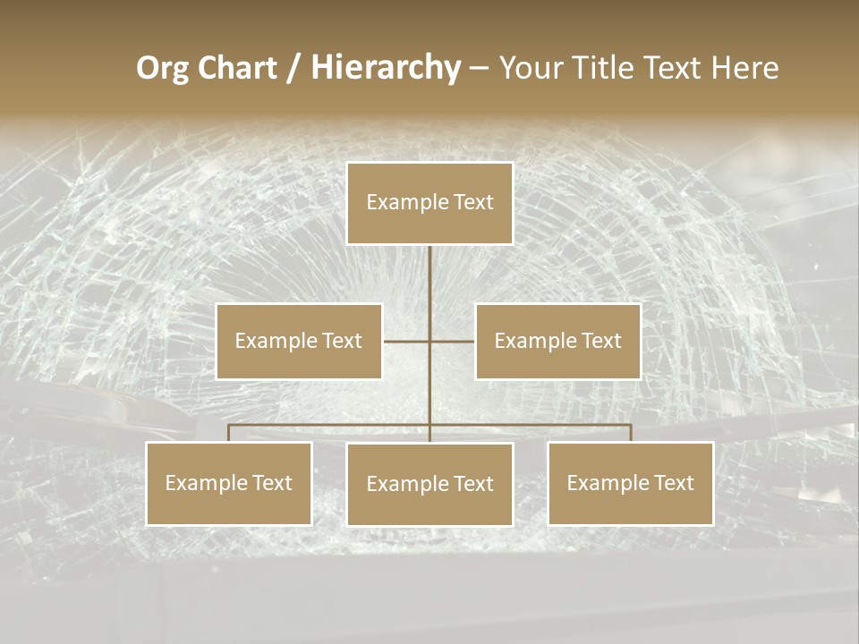 A Broken Windshield Is Shown In This Powerpoint Presentation PowerPoint Template