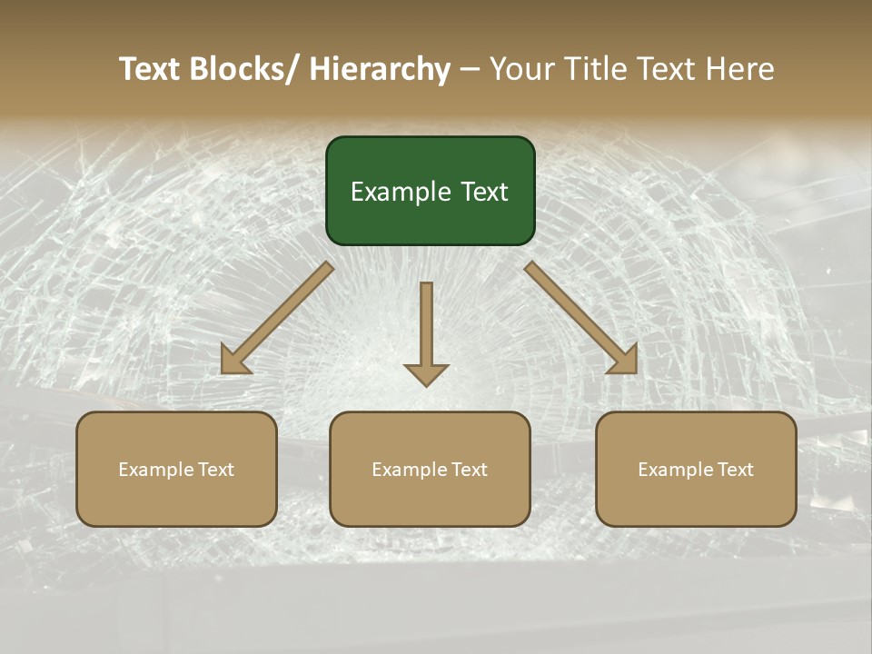 A Broken Windshield Is Shown In This Powerpoint Presentation PowerPoint Template
