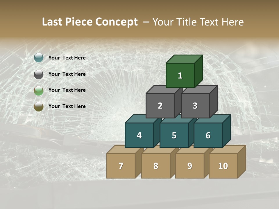 A Broken Windshield Is Shown In This Powerpoint Presentation PowerPoint Template