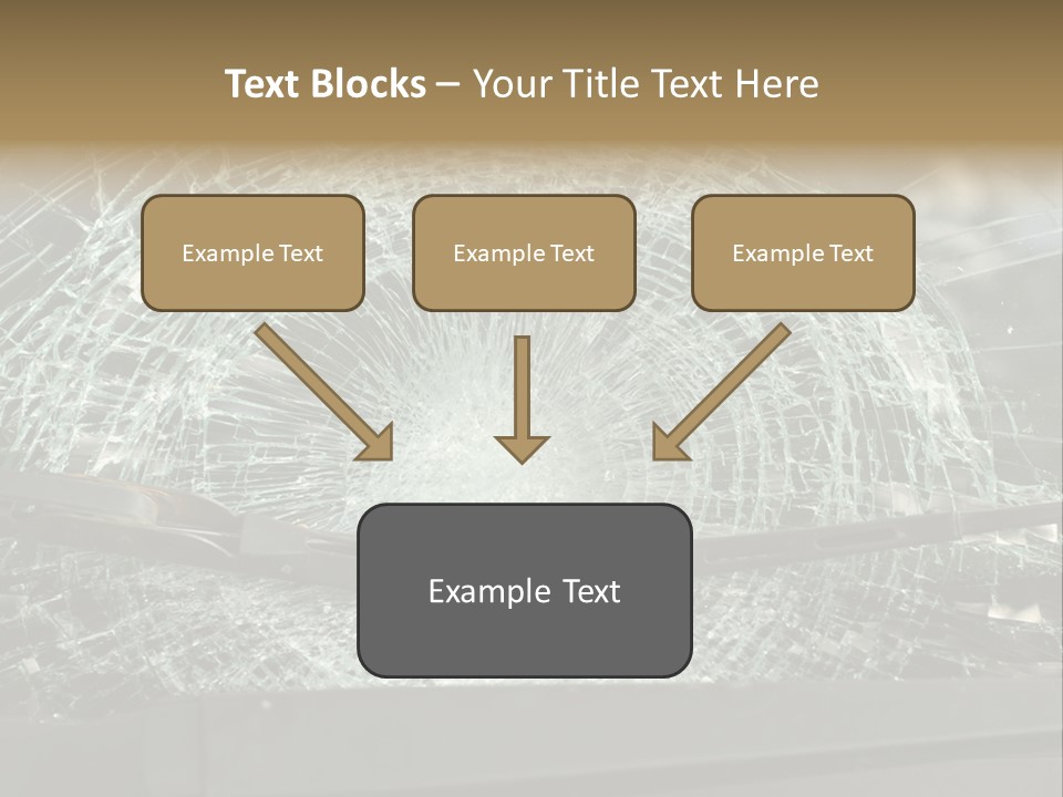 A Broken Windshield Is Shown In This Powerpoint Presentation PowerPoint Template