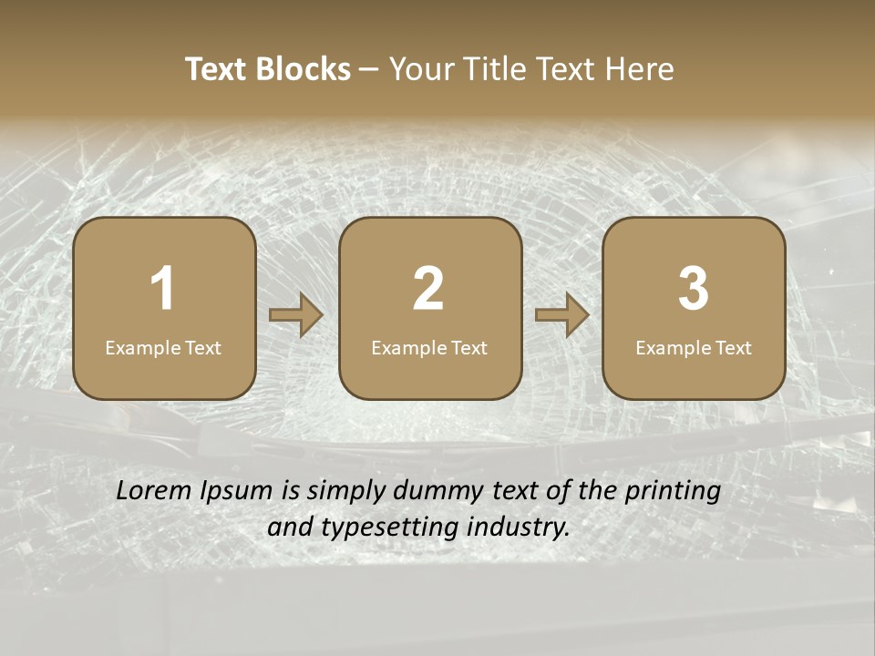 A Broken Windshield Is Shown In This Powerpoint Presentation PowerPoint Template