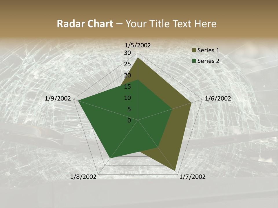 A Broken Windshield Is Shown In This Powerpoint Presentation PowerPoint Template