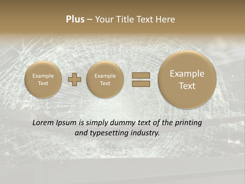 A Broken Windshield Is Shown In This Powerpoint Presentation PowerPoint Template