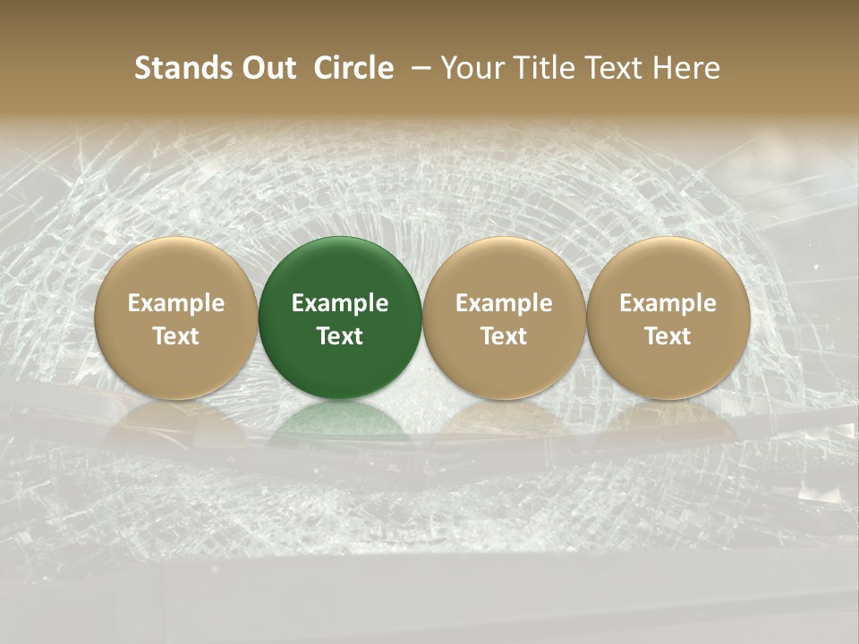 A Broken Windshield Is Shown In This Powerpoint Presentation PowerPoint Template