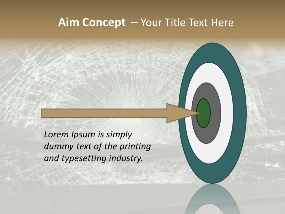 A Broken Windshield Is Shown In This Powerpoint Presentation PowerPoint Template