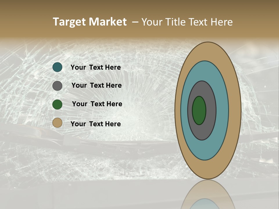 A Broken Windshield Is Shown In This Powerpoint Presentation PowerPoint Template