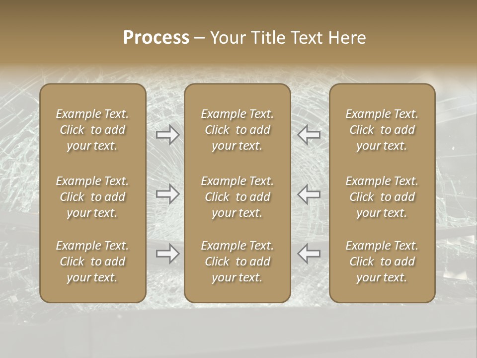 A Broken Windshield Is Shown In This Powerpoint Presentation PowerPoint Template