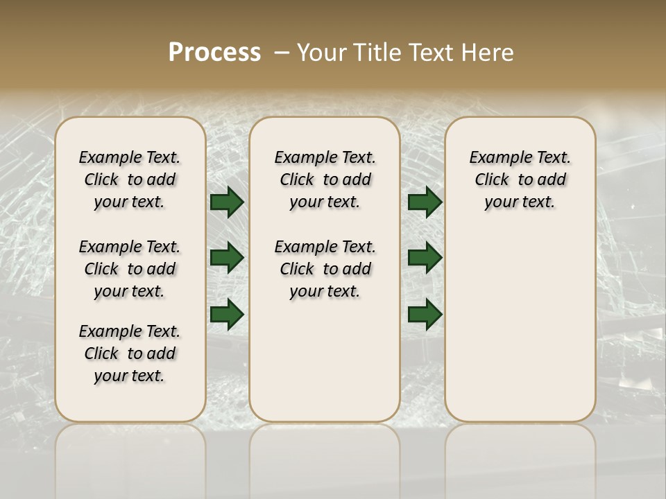 A Broken Windshield Is Shown In This Powerpoint Presentation PowerPoint Template