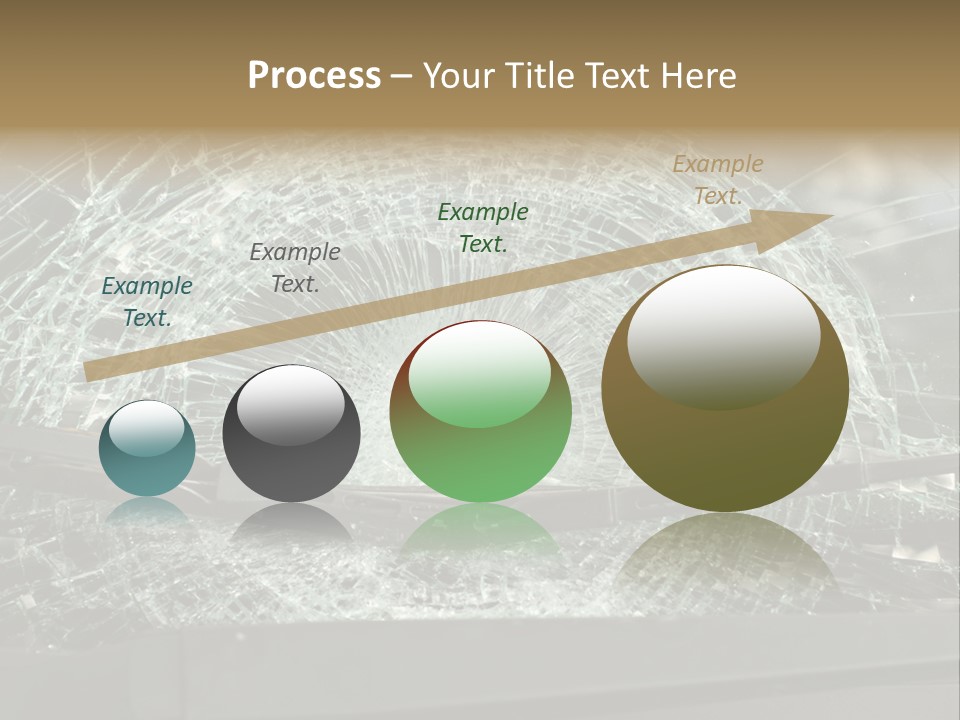 A Broken Windshield Is Shown In This Powerpoint Presentation PowerPoint Template