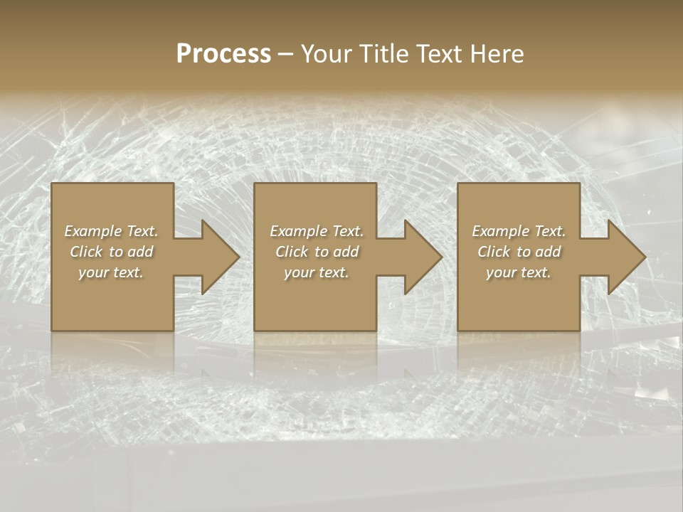 A Broken Windshield Is Shown In This Powerpoint Presentation PowerPoint Template