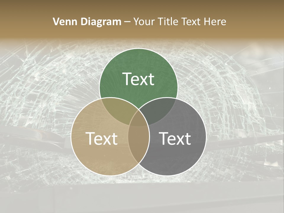 A Broken Windshield Is Shown In This Powerpoint Presentation PowerPoint Template