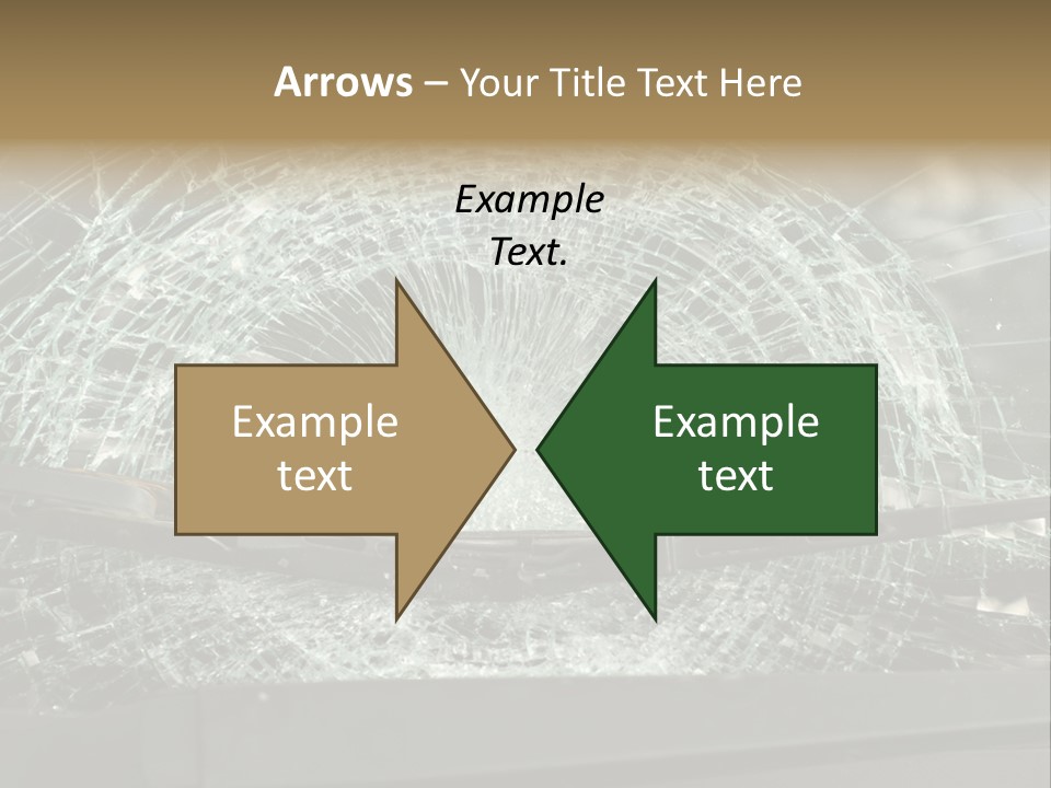 A Broken Windshield Is Shown In This Powerpoint Presentation PowerPoint Template