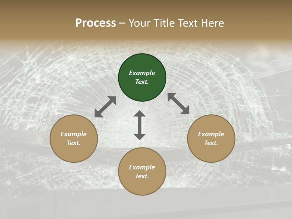 A Broken Windshield Is Shown In This Powerpoint Presentation PowerPoint Template