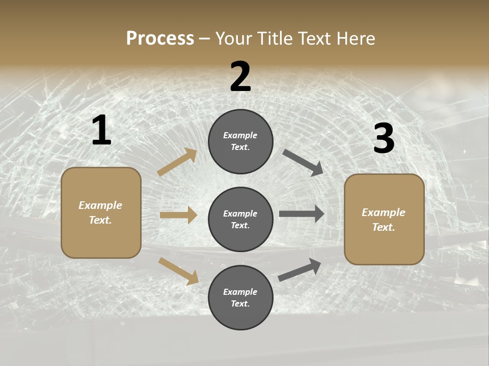 A Broken Windshield Is Shown In This Powerpoint Presentation PowerPoint Template