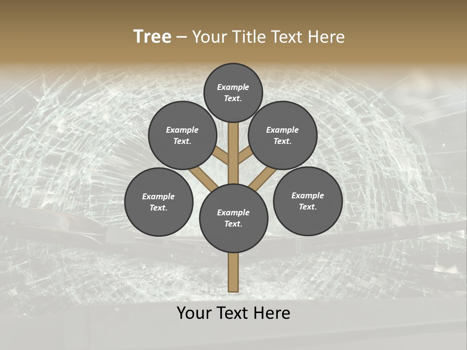 A Broken Windshield Is Shown In This Powerpoint Presentation PowerPoint Template