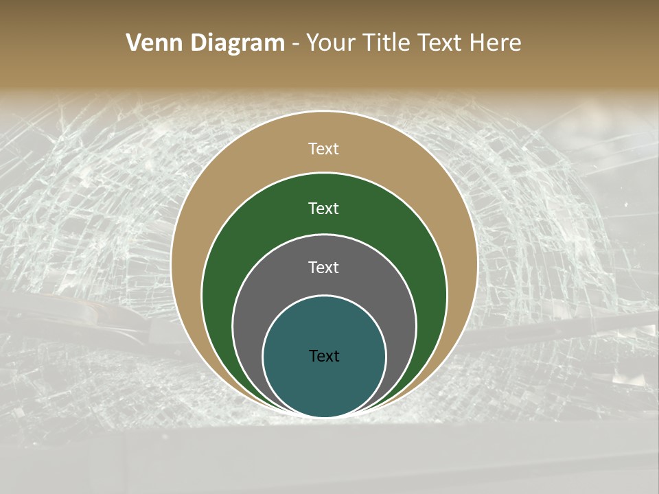 A Broken Windshield Is Shown In This Powerpoint Presentation PowerPoint Template