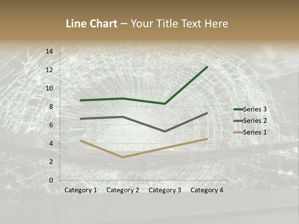 A Broken Windshield Is Shown In This Powerpoint Presentation PowerPoint Template