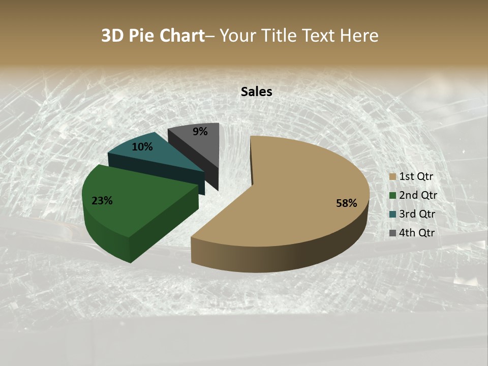 A Broken Windshield Is Shown In This Powerpoint Presentation PowerPoint Template