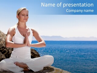 Person Yoga Relaxation PowerPoint Template