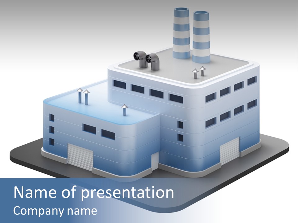 Steel Factory Emission PowerPoint Template