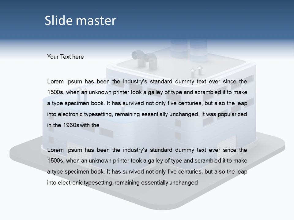 Steel Factory Emission PowerPoint Template