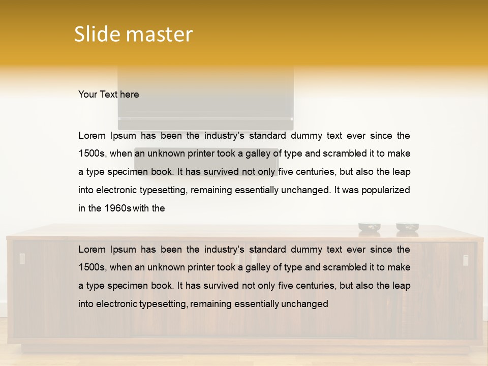 Buffet Television Horizontal PowerPoint Template