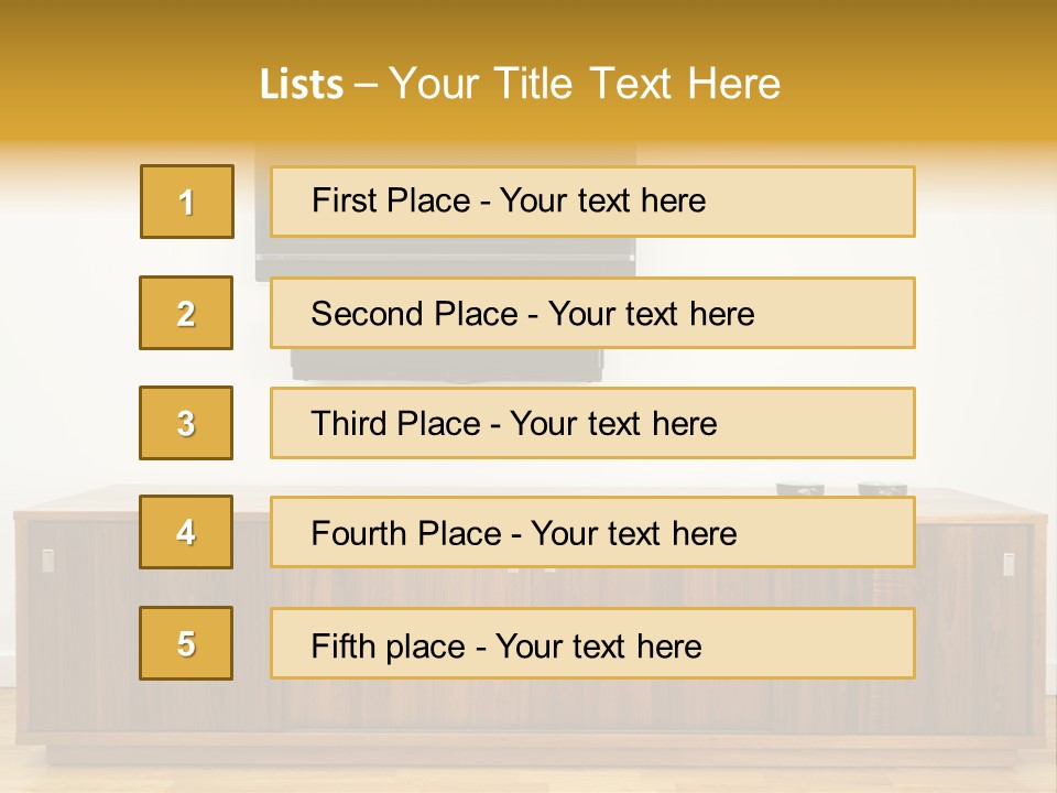 Buffet Television Horizontal PowerPoint Template