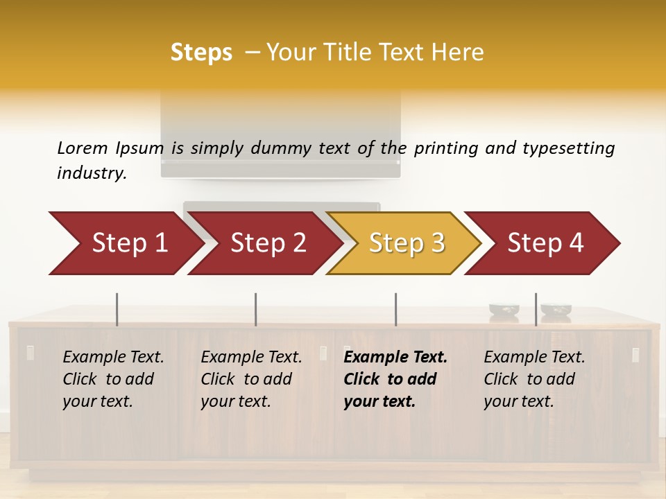 Buffet Television Horizontal PowerPoint Template