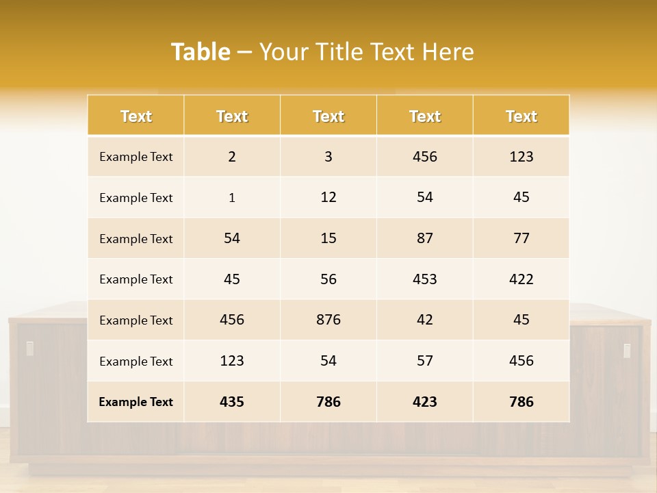 Buffet Television Horizontal PowerPoint Template