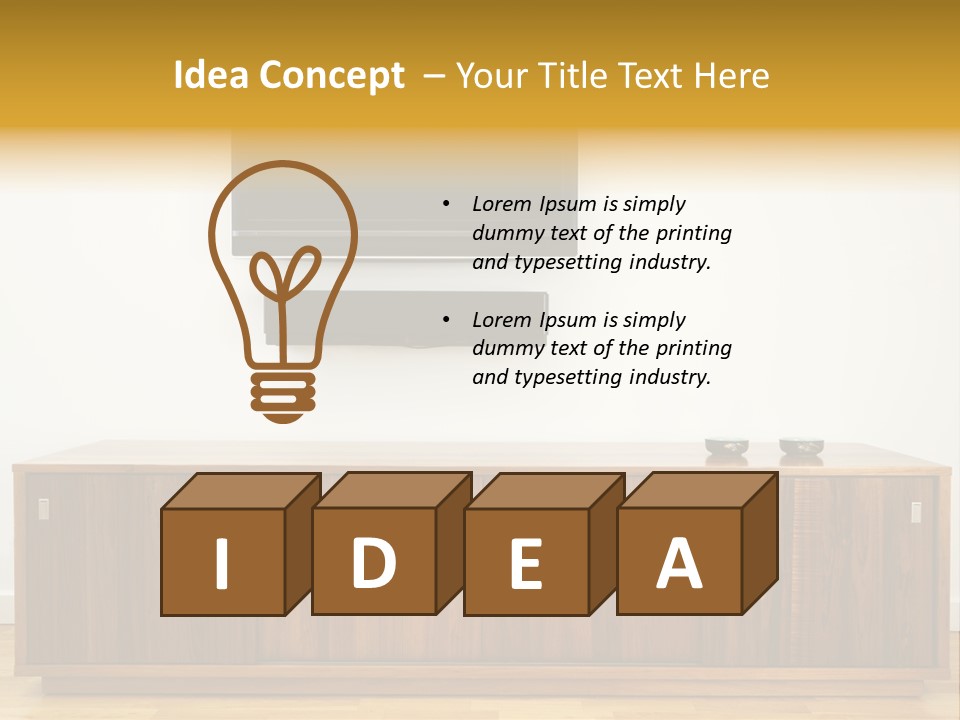 Buffet Television Horizontal PowerPoint Template