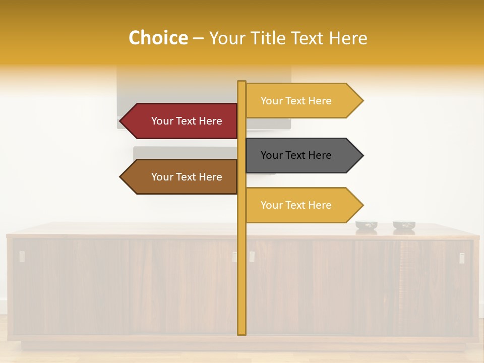 Buffet Television Horizontal PowerPoint Template