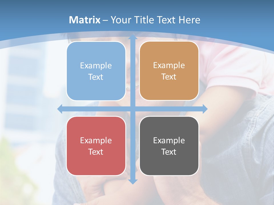 Father Highrise Child PowerPoint Template