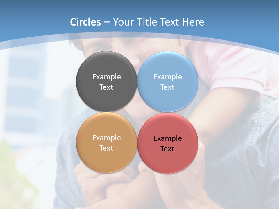 Father Highrise Child PowerPoint Template