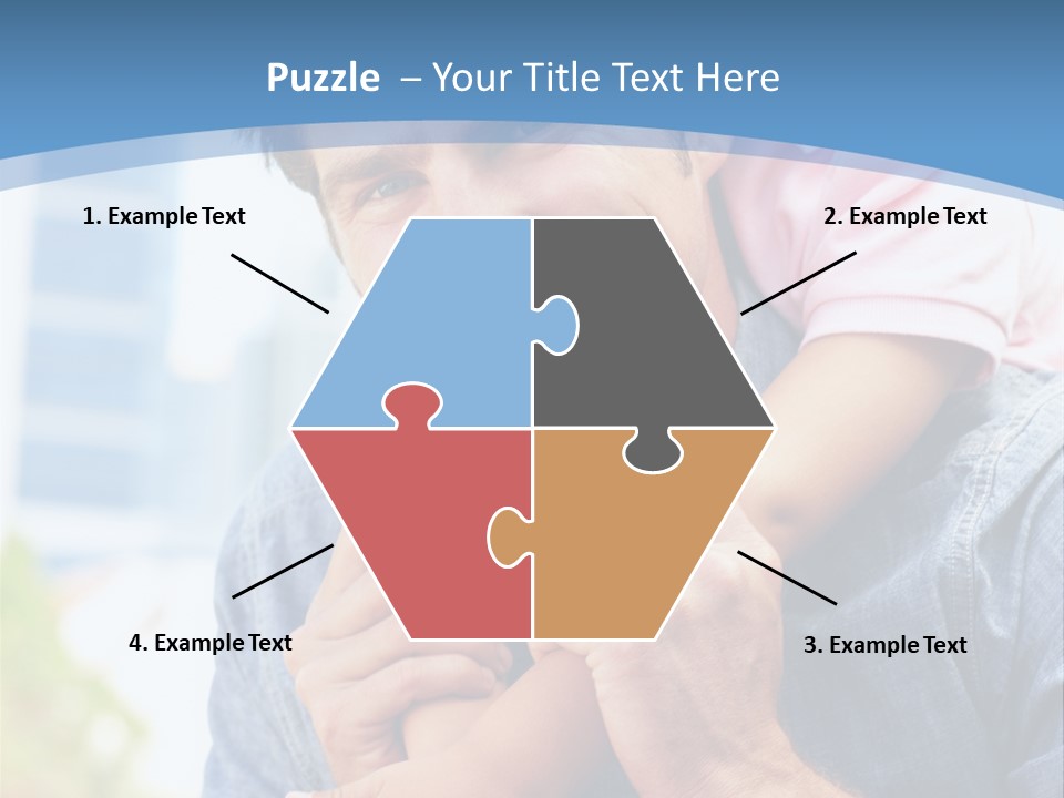 Father Highrise Child PowerPoint Template