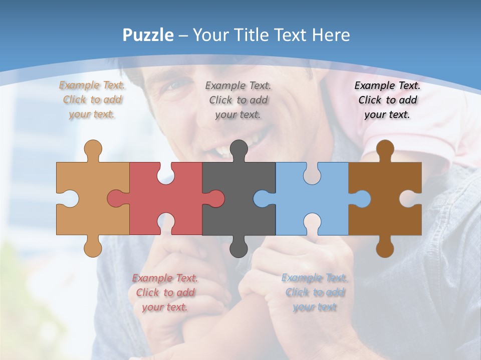 Father Highrise Child PowerPoint Template