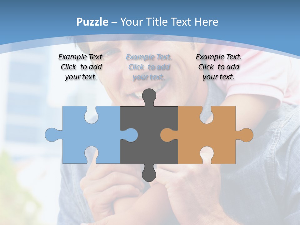 Father Highrise Child PowerPoint Template