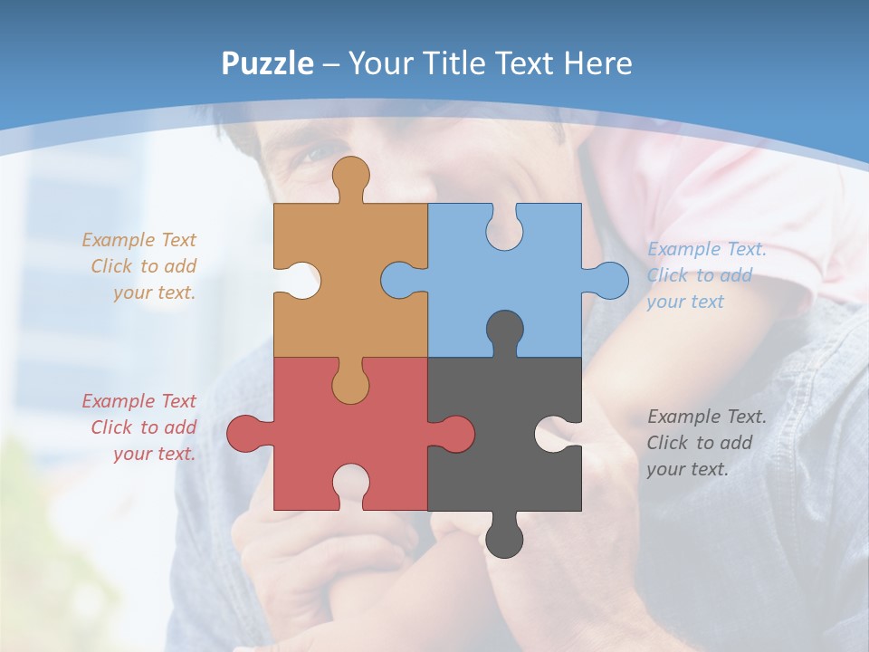 Father Highrise Child PowerPoint Template