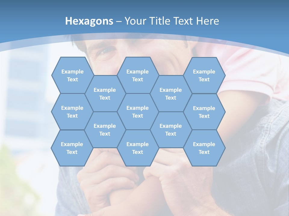 Father Highrise Child PowerPoint Template