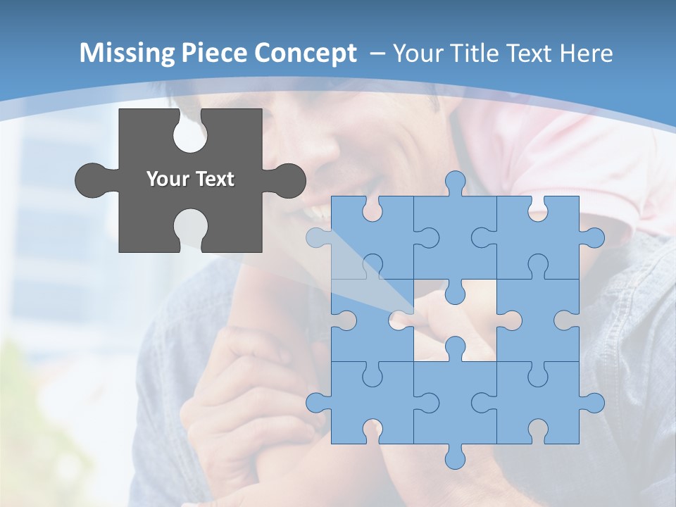 Father Highrise Child PowerPoint Template