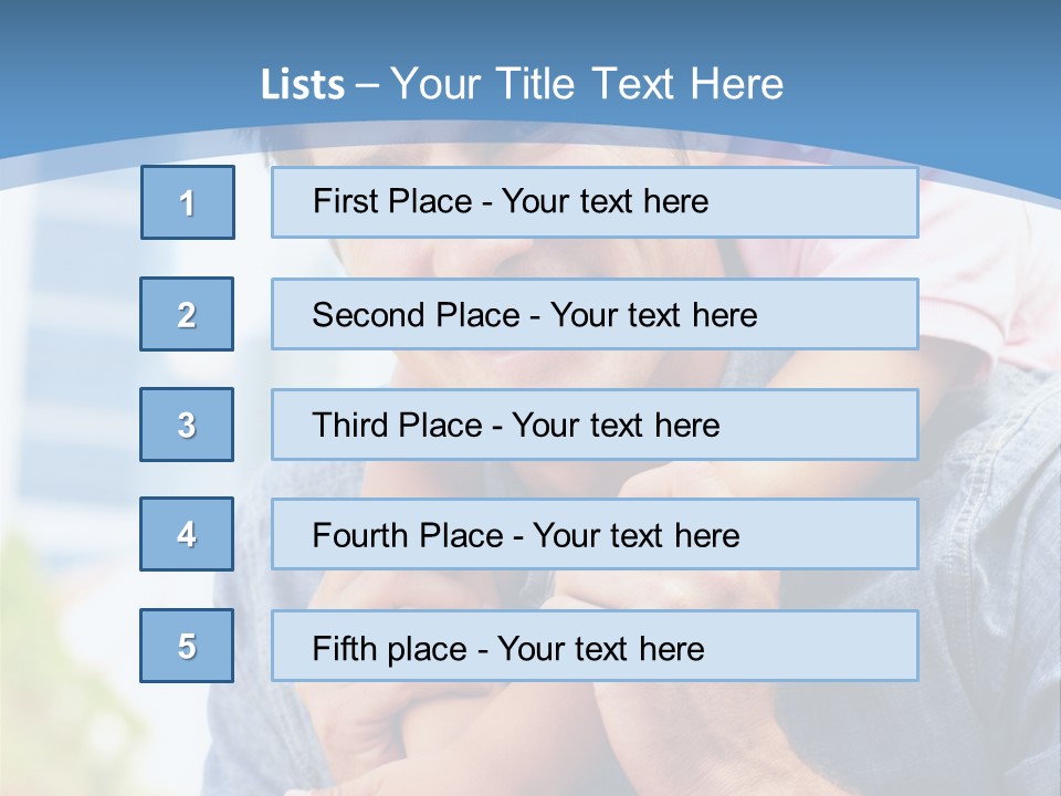 Father Highrise Child PowerPoint Template