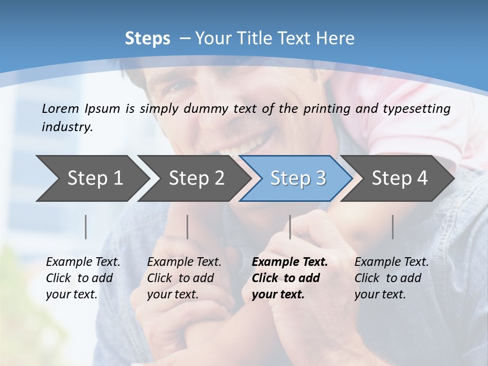 Father Highrise Child PowerPoint Template