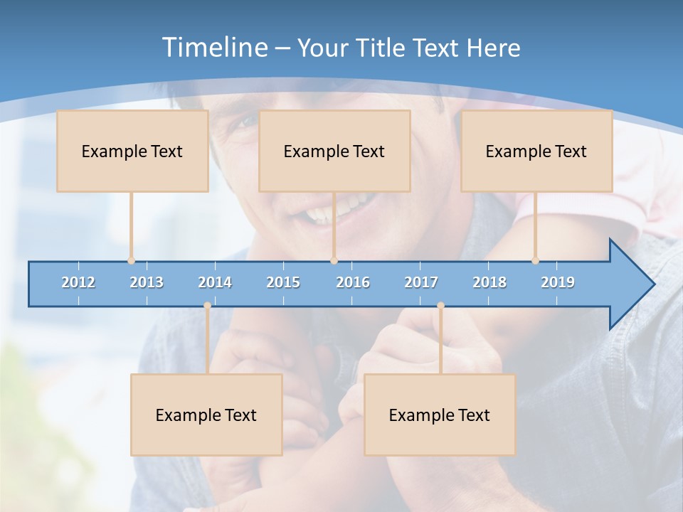 Father Highrise Child PowerPoint Template