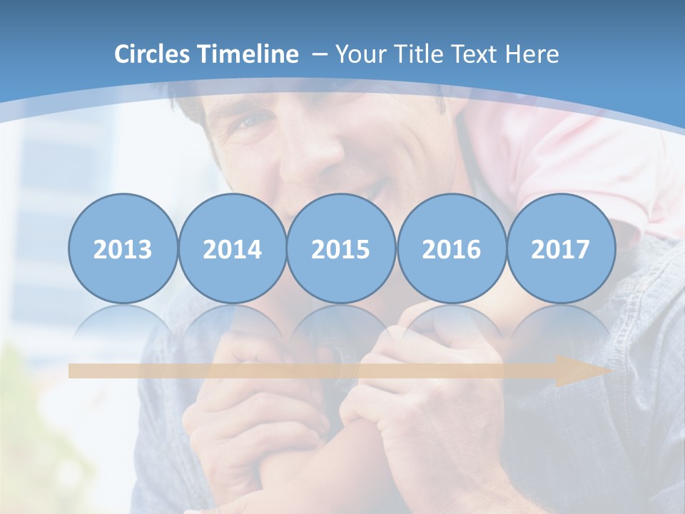 Father Highrise Child PowerPoint Template