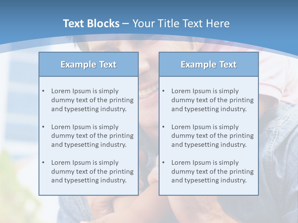 Father Highrise Child PowerPoint Template