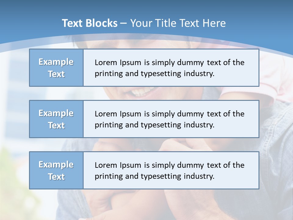 Father Highrise Child PowerPoint Template