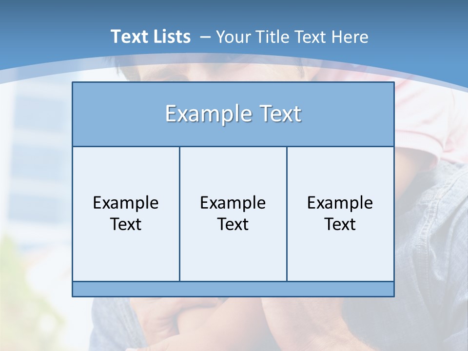 Father Highrise Child PowerPoint Template