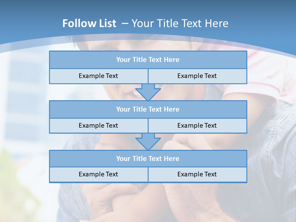 Father Highrise Child PowerPoint Template