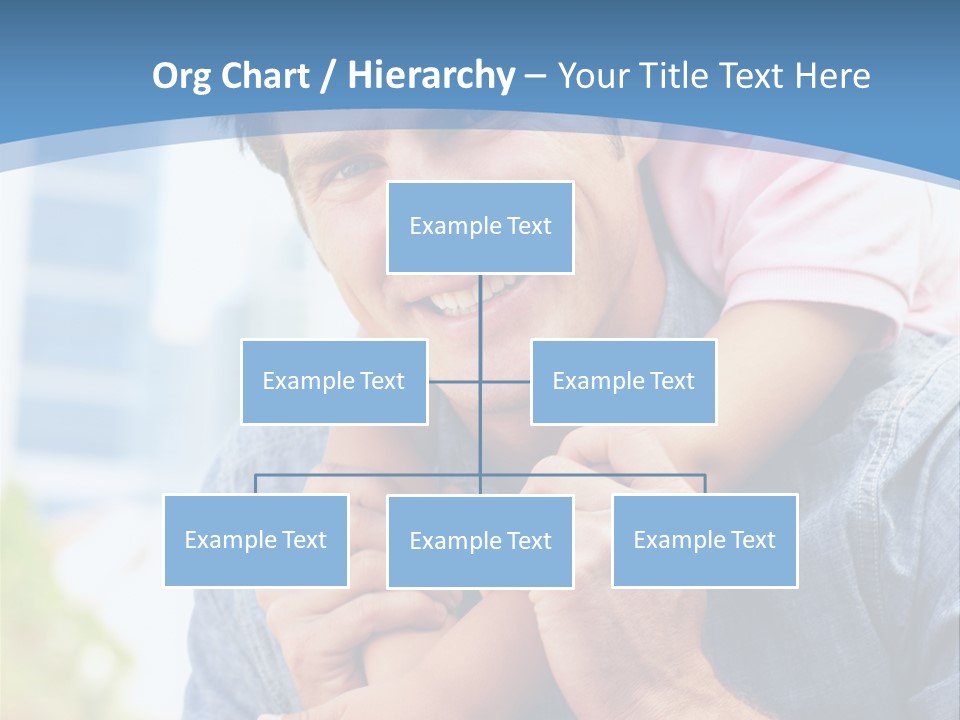 Father Highrise Child PowerPoint Template